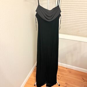 Vintage Deadstock 90s Onyx Nite Windye Chaitin Velvet Evening Cocktail Dress 8